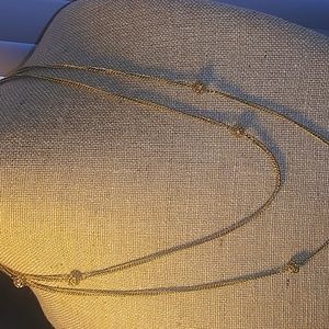 Monet gold tone fashion necklace